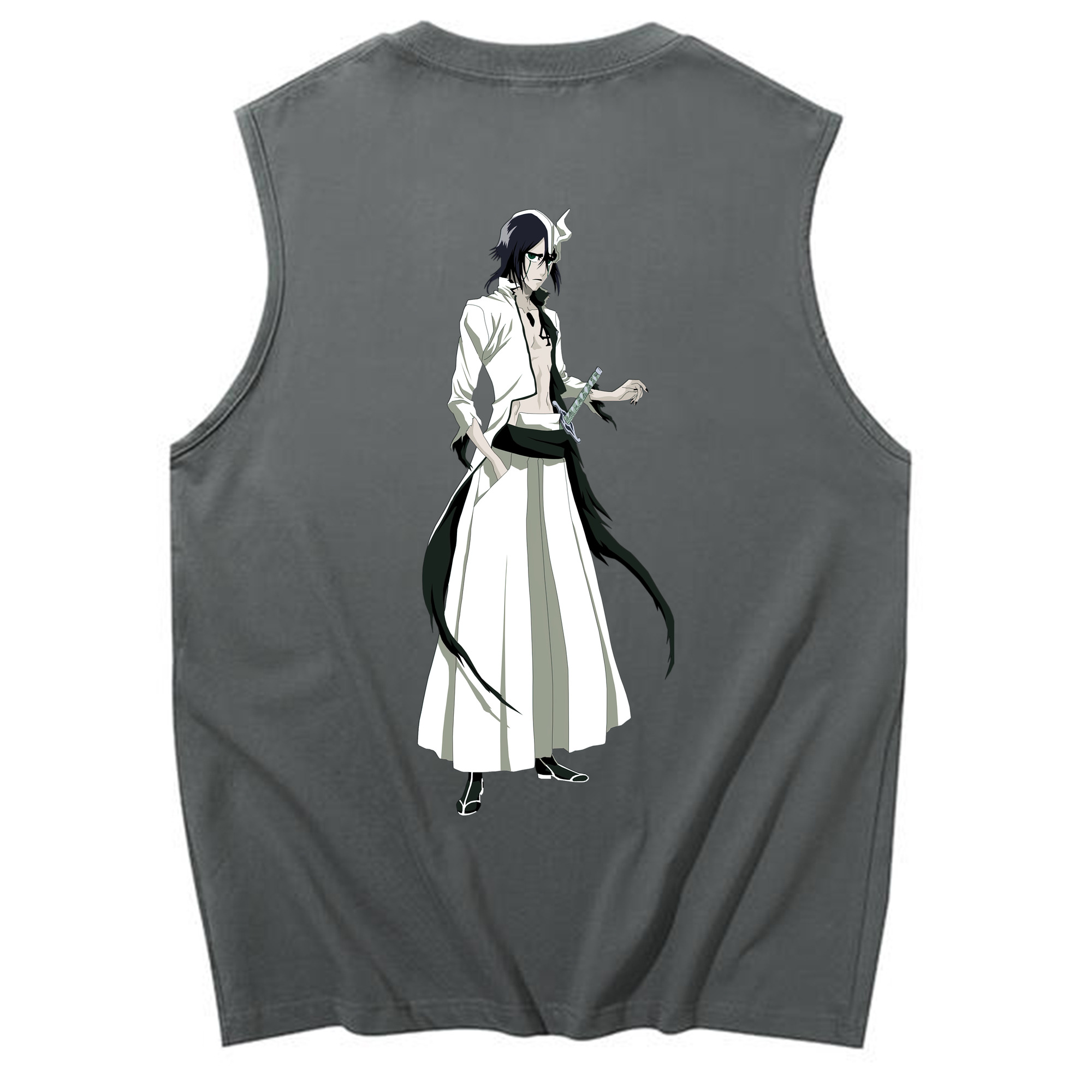 （画像用） ブリーチ ウルキオラ·シファー BLEACH Ulquiorra cifer コットン100％タンクトップ（背面プリント）